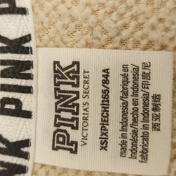 VS VICTORIAS SECRET PINK SHERPA QUARTER ZIP SWEATER JACKET TOP XS - Picture 9 of 13